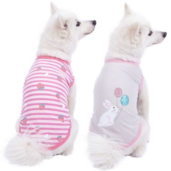 Blueberry Pet Striped Dog T Shirt 2-Pack