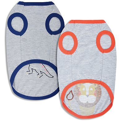 Blueberry Pet Zoo Fun Dog T Shirt 2-Pack