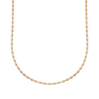 18k Rose Gold Over Silver Oval Chain Necklace