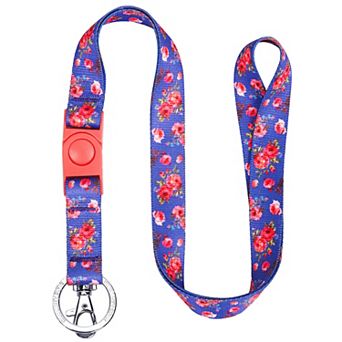 Blueberry Pet Floral Rose Lanyard