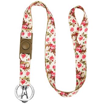 Blueberry Pet Floral Rose Lanyard