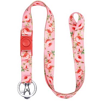 Blueberry Pet Floral Rose Lanyard