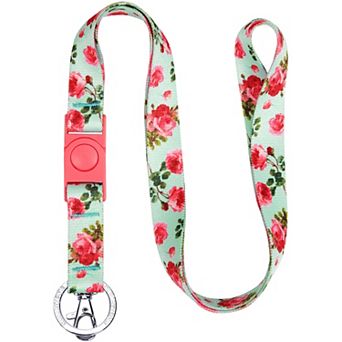 Blueberry Pet Floral Rose Lanyard
