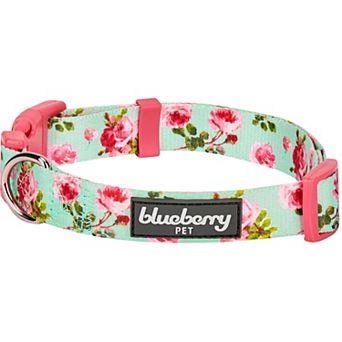 Blueberry Pet Floral Rose Dog Collar