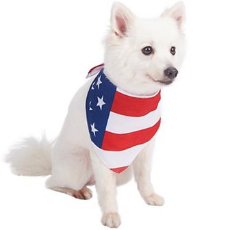 Blueberry Pet American Flag Dog Bandana