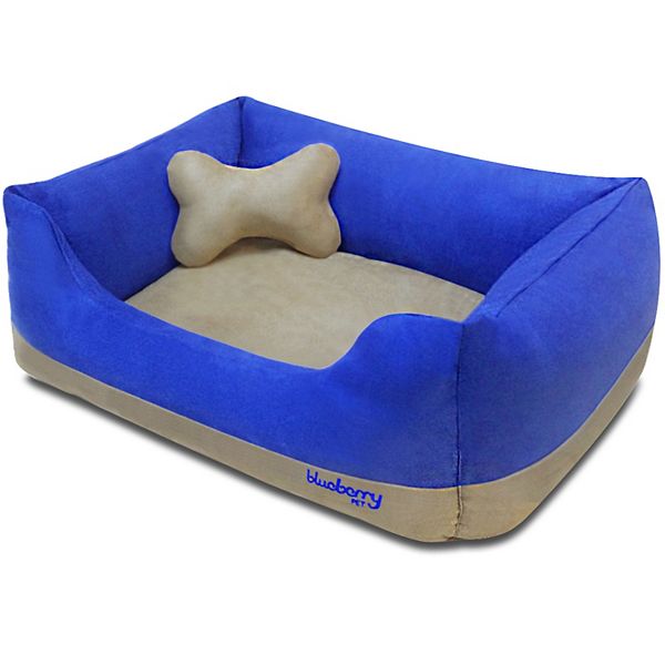 Blueberry Pet Heavy Duty Microsuede Dog Bed - Blue Beige (SMALL)