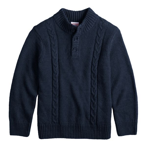 Boys 4-12 Jumping Beans® Cable Knit Mock Neck Sweater