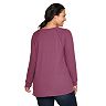 Plus Size Sonoma Goods For Life® Relaxed Henley Long Sleeve Top