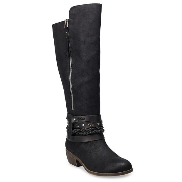 Kohls black knee high boots sale