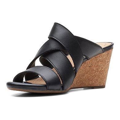 Clarks® Margee Kate Women's Leather Wedge Sandals