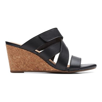 Clarks® Margee Kate Women's Leather Wedge Sandals