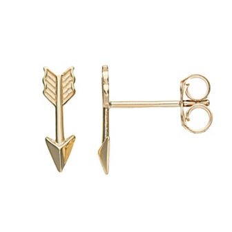Au Naturale 14k Gold Arrow Stud Earrings
