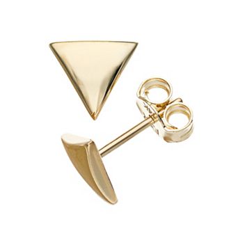 Au Naturale 14k Gold Triangle Stud Earrings