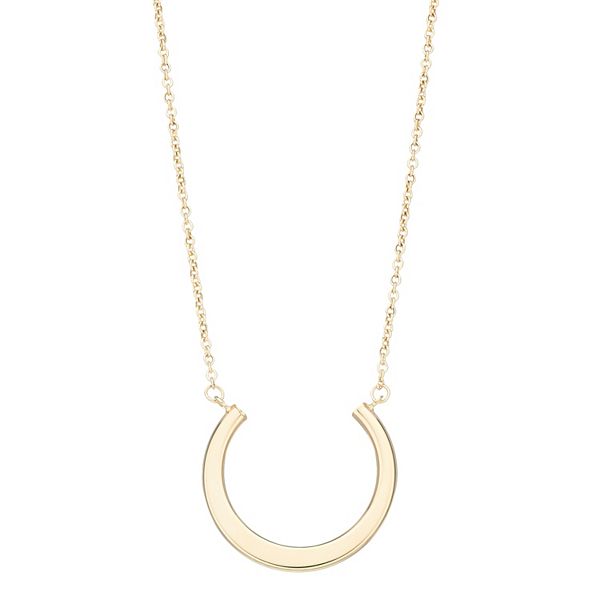 Gold half circle deals necklace