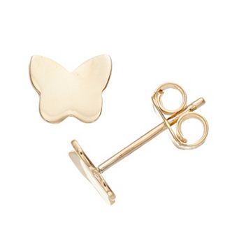 Au Naturale 14k Gold Butterfly Stud Earrings