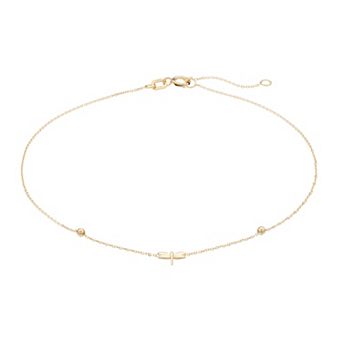 Au Naturale 14k Gold Dragonfly Adjustable Anklet