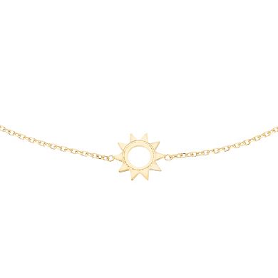 Au Naturale 14k Gold Adjustable Sun Station Anklet