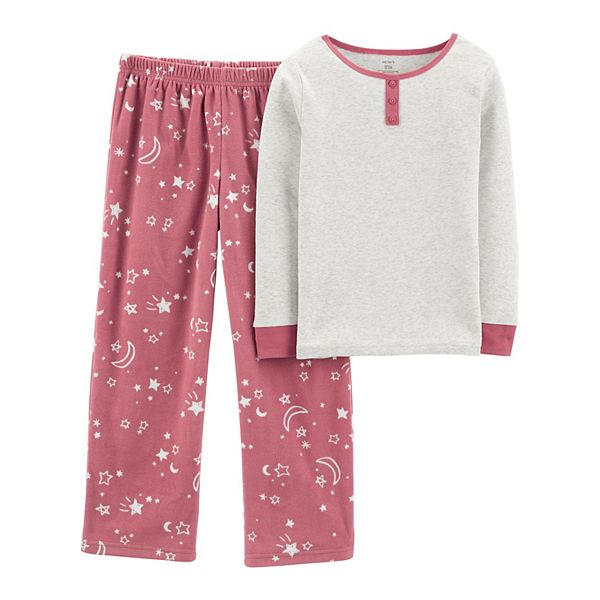 Kids 4-14 Carter's Moon Top & Fleece Bottoms Pajamas