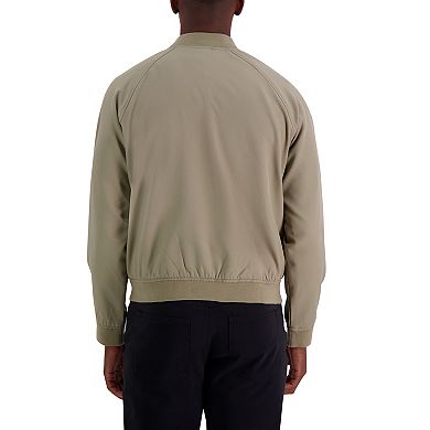 Men's Haggar® Gabardine Solid Stretch Straight-Fit Full-Zip Bomber Jacket