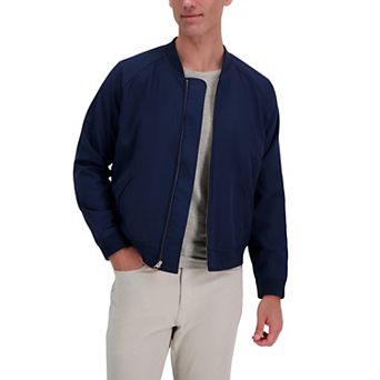Men's Haggar® Gabardine Solid Stretch Straight-Fit Full-Zip Bomber Jacket