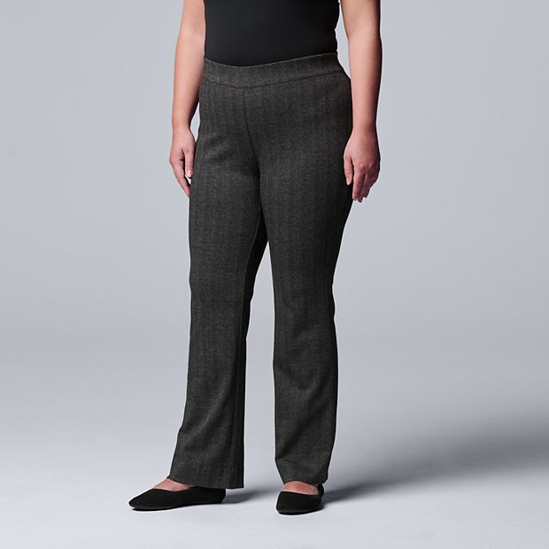 Plus Size Simply Vera Vera Wang Pull-On Ponte Bootcut Pants