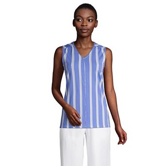 Women's Lands' End Pom-Pom V-Neck Tank Top