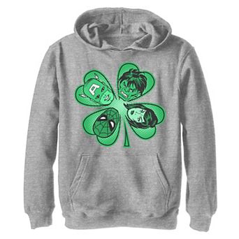 Boys 8-20 Marvel Avengers Shamrock Head Shot Graphic Fleece Hoodie