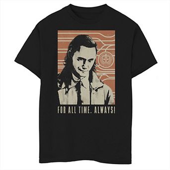 Boys 8-20 Marvel Studios Loki For All Time Always Red Hue Poster Graphic Tee