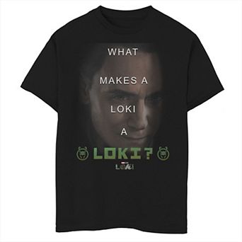 Boys 8-20 Marvel Studios Loki What Makes A Loki A Loki Text Overlay Graphic Tee