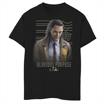 Boys 8-20 Marvel Studios Loki Glorious Purpose Portrait Poster Graphic Tee