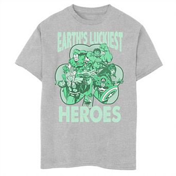 Boys 8-20 Marvel St. Patty's Earth's Luckiest Heroes Graphic Tee