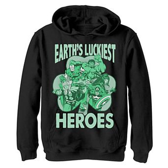 Boys 8-20 Marvel St. Patty's Earth's Luckiest Heroes Graphic Fleece Hoodie