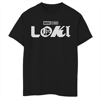 Boys 8-20 Marvel Studios Loki White Icon Logo Graphic Tee