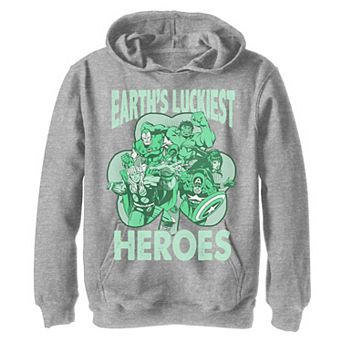 Boys 8-20 Marvel St. Patty's Earth's Luckiest Heroes Graphic Fleece Hoodie