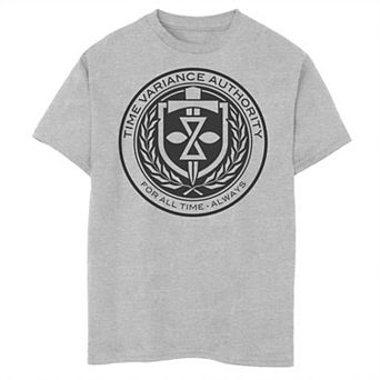 Boys 8-20 Marvel Studios Loki Time Variance Authority Badge Graphic Tee
