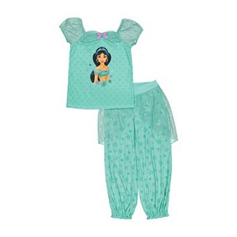 Disney's Jasmine Girls 6-8 Top & Bottoms Pajama Set