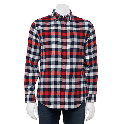 Boys American Hawk $32 Red & White Plaid Shirt Size 10-18 Black 