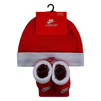 Newborn Baby Nike Futura Beanie Hat and Bootie Set