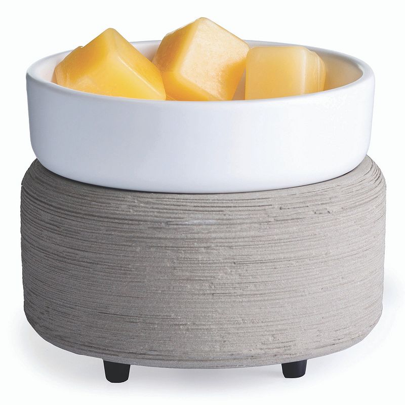 Candle Warmers Etc. Gray Texture 2-in-1 Warmer, Grey