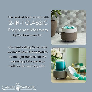 Candle Warmers Etc. Gray Texture 2-in-1 Warmer