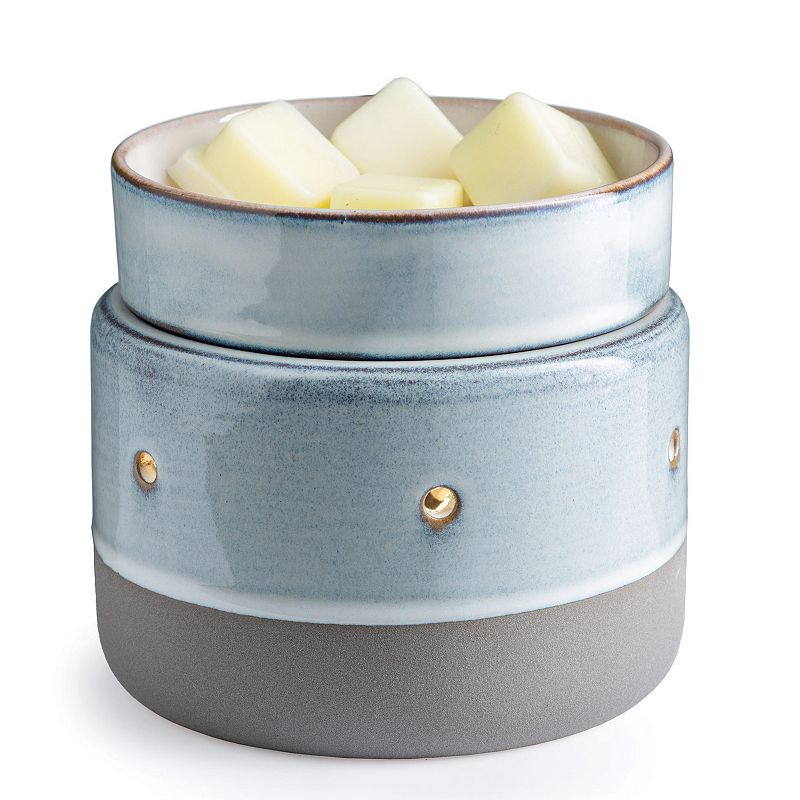 Candle Warmers Etc. Glazed Concrete 2-in-1 Deluxe Warmer, Grey
