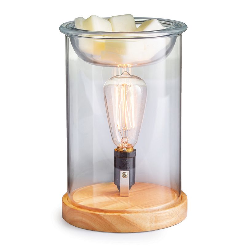 Candle Warmers Etc. Wood & Glass Vintage Bulb Illumination, Multicolor