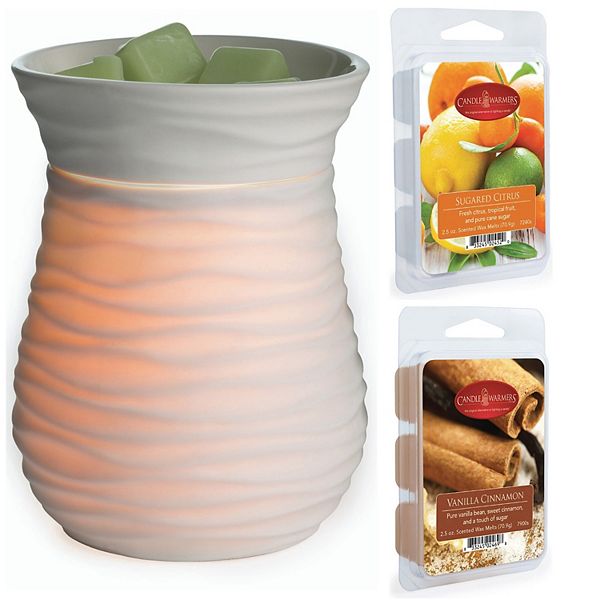 Candle Warmers Etc. Harmony Illumination Fragrance Warmer Bundle With 2 Wax Melts
