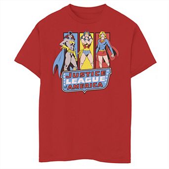 Boys 8-20 DC Comics Super Hero Girls Justice League Panels Graphic Tee