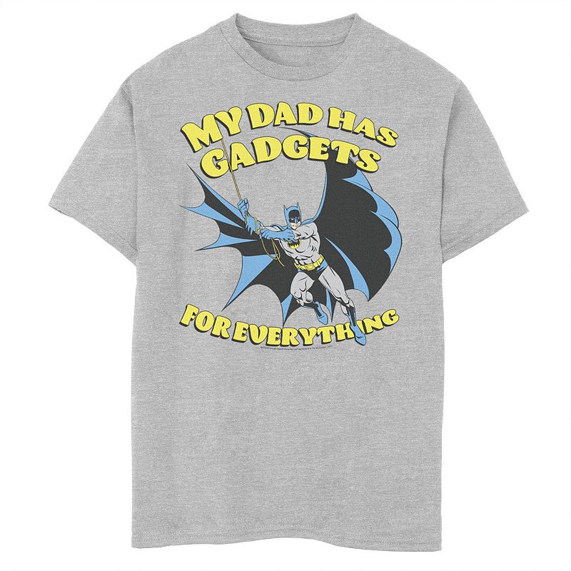 Boys 6-20 DC Comics Father’s Day Batman Dad Has Gadgets Graphic Tee, Boy’s, Size: Medium, Athletic Grey