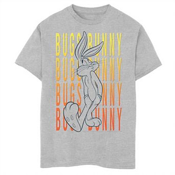 Boys 8-20 Looney Tunes Bugs Bunny Text Stack Portrait Graphic Tee