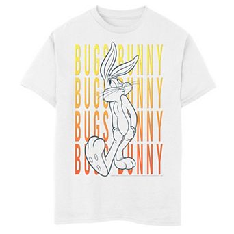 Boys 8-20 Looney Tunes Bugs Bunny Text Stack Portrait Graphic Tee