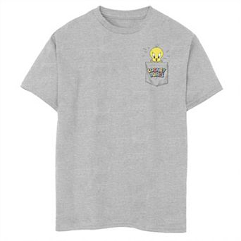 Boys 8-20 Looney Tunes Tweety Bird Faux Pocket Graphic Tee