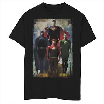 Boys 8-20 DC Comics Justice League Heroes Look Up Graphic Tee