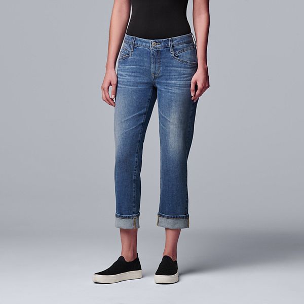 Women's Simply Vera Wang Boyfriend Crop Jeans